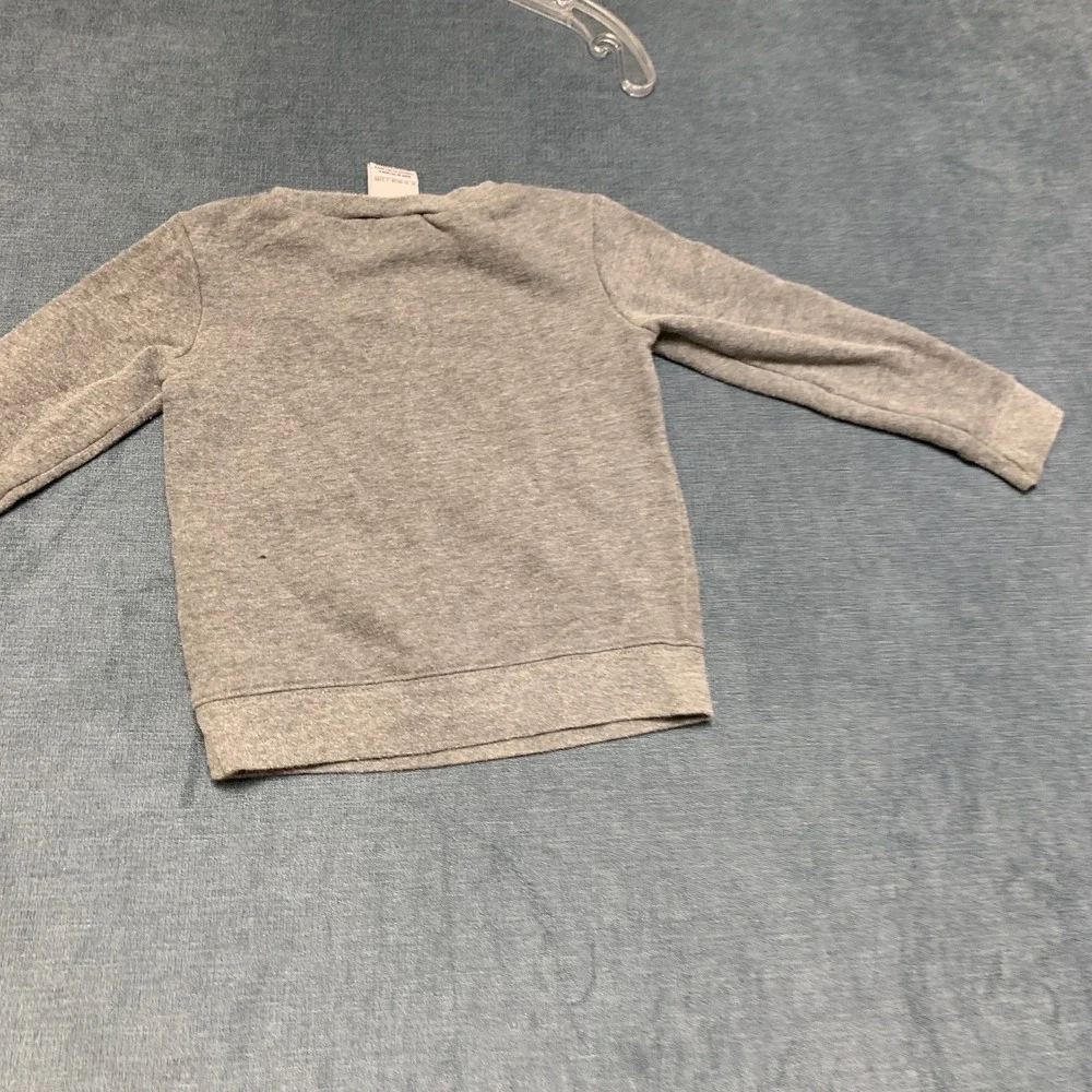 Nike Sweatshirt Toddler Boys 3T Heather Gray Long Sleeve Logo Graphic Pullover
